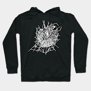 Black Widow Spider on Spiderweb Hoodie